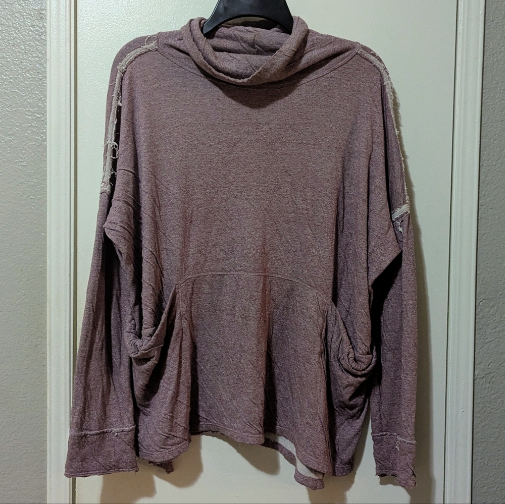 We The Free Cowl Neck Top in Dusty Purple